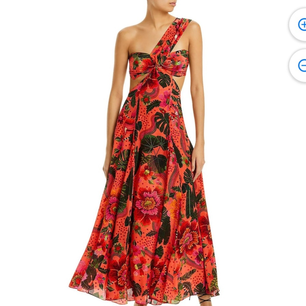 FARM Rio Blooming Garden Orange Maxi Dress